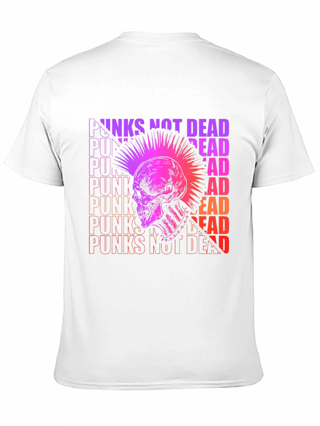 Punk Skull Graphic Tee - Not Dead!