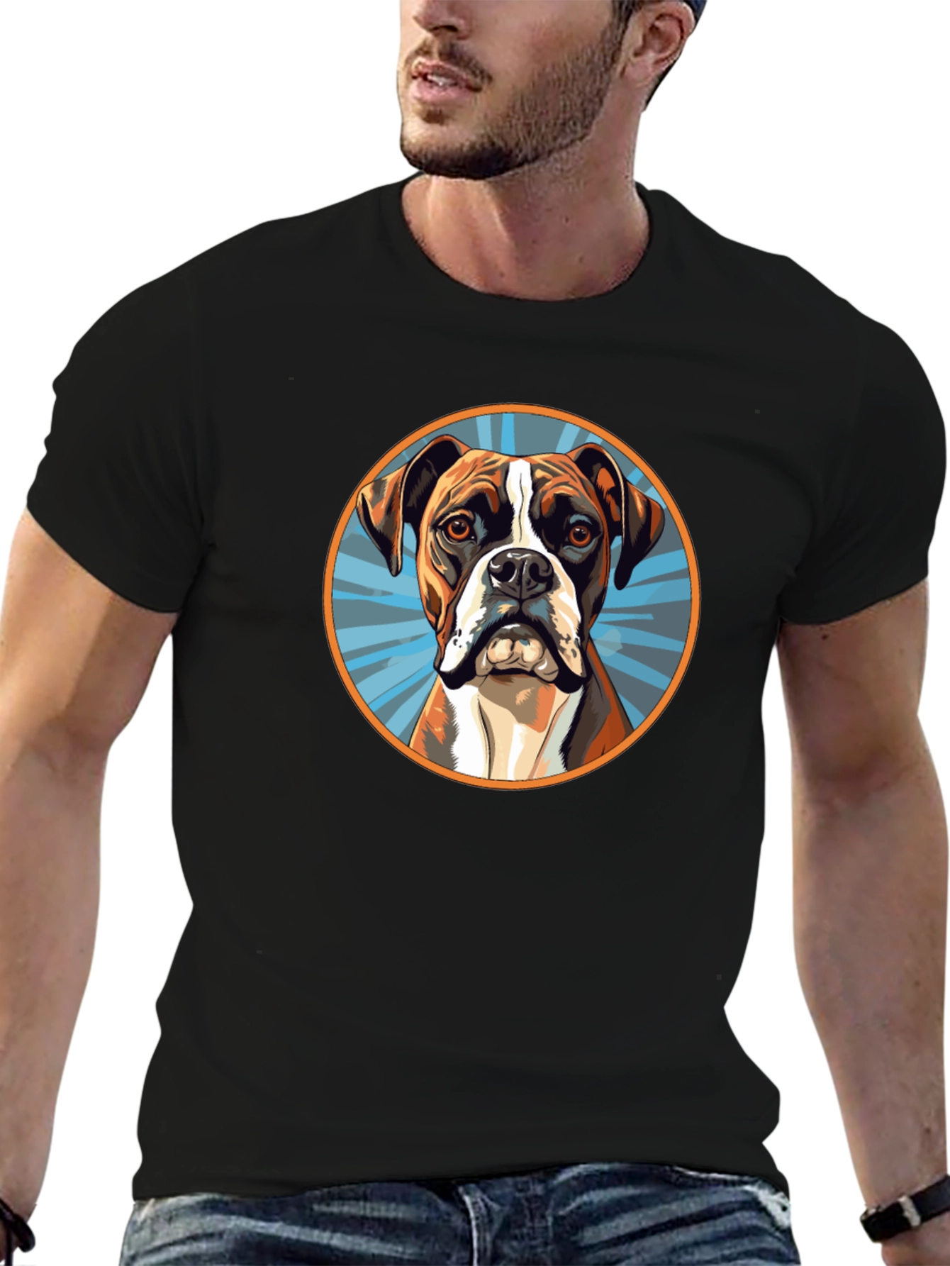 Boxer Dog Graphic Tee - Cool Canine T-Shirt