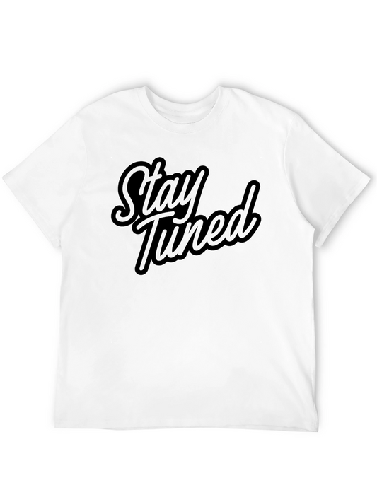 Stay Tuned Black Graphic T-Shirt - Casual Style
