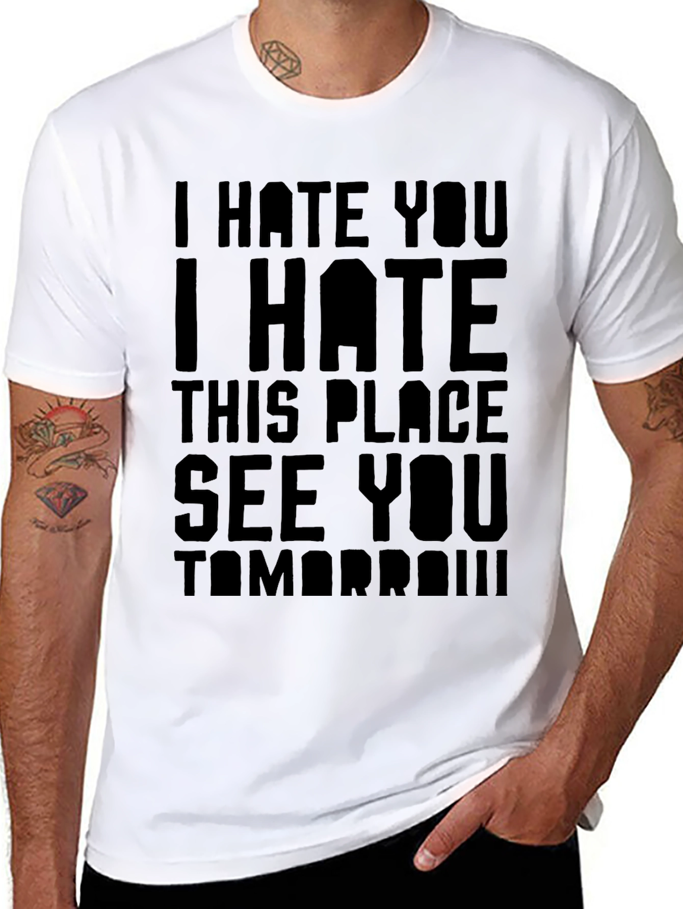 I Hate You T-Shirt - Funny Sarcastic Graphic Tee