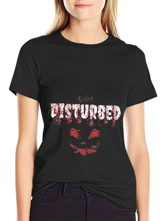 Disturbed Band Tee - Graphic Print Black T-Shirt