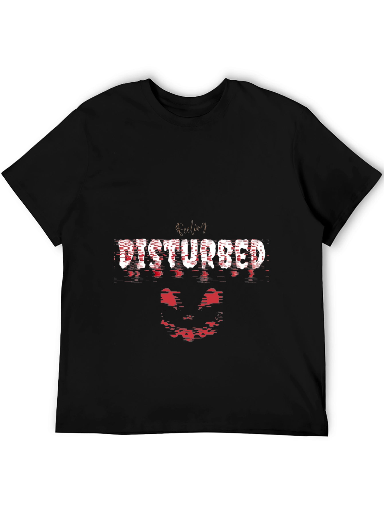 Disturbed Band Tee - Graphic Print Black T-Shirt
