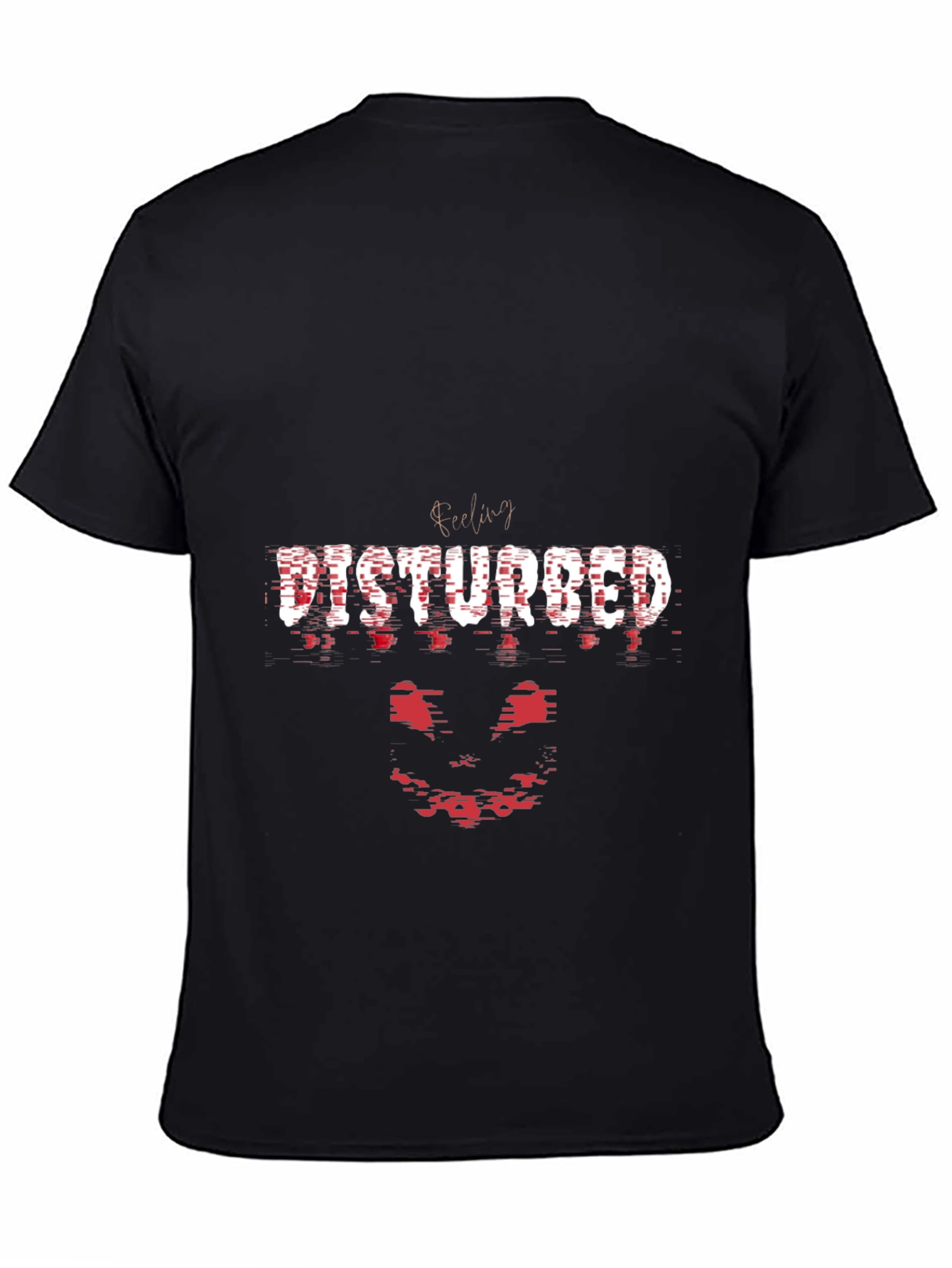 Disturbed Band Tee - Graphic Print Black T-Shirt