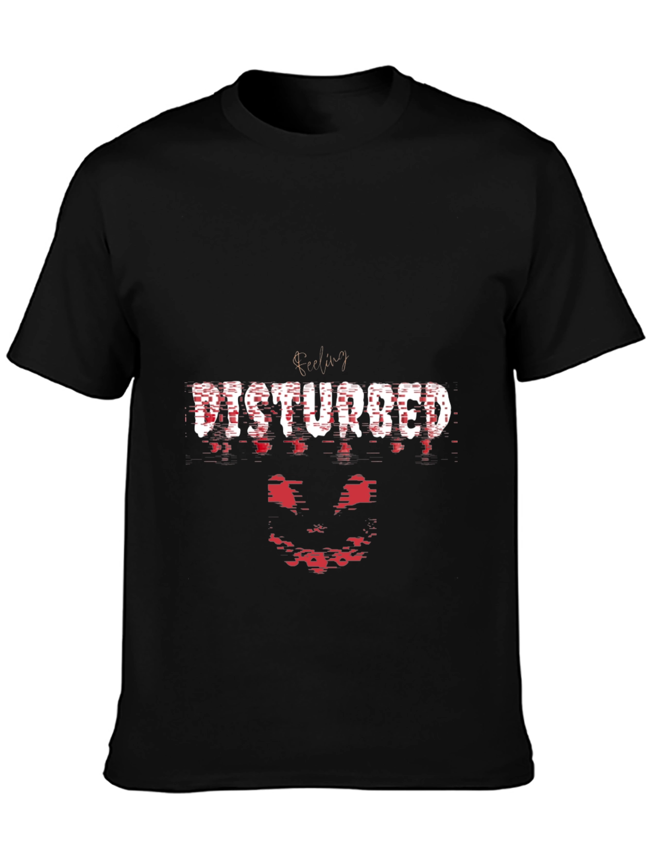 Disturbed Band Tee - Graphic Print Black T-Shirt