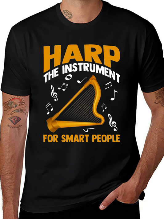 Harp Instrument Smart People Graphic Tee