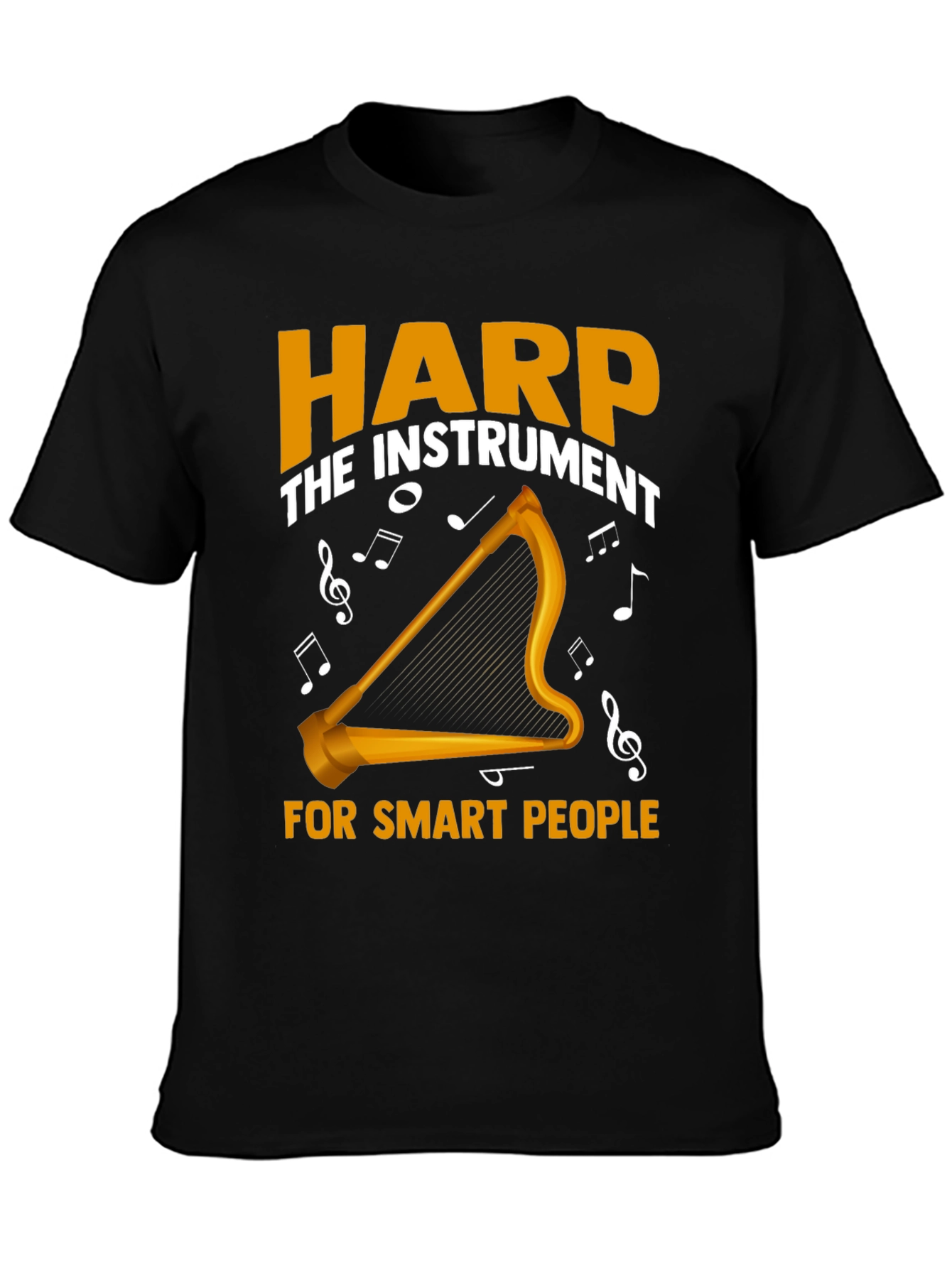Harp Instrument Smart People Graphic Tee