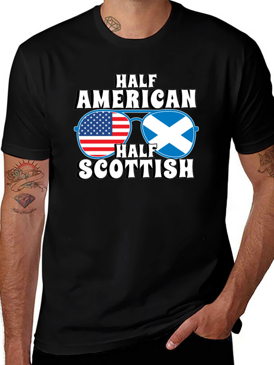 Half American Half Scottish Graphic T-Shirt