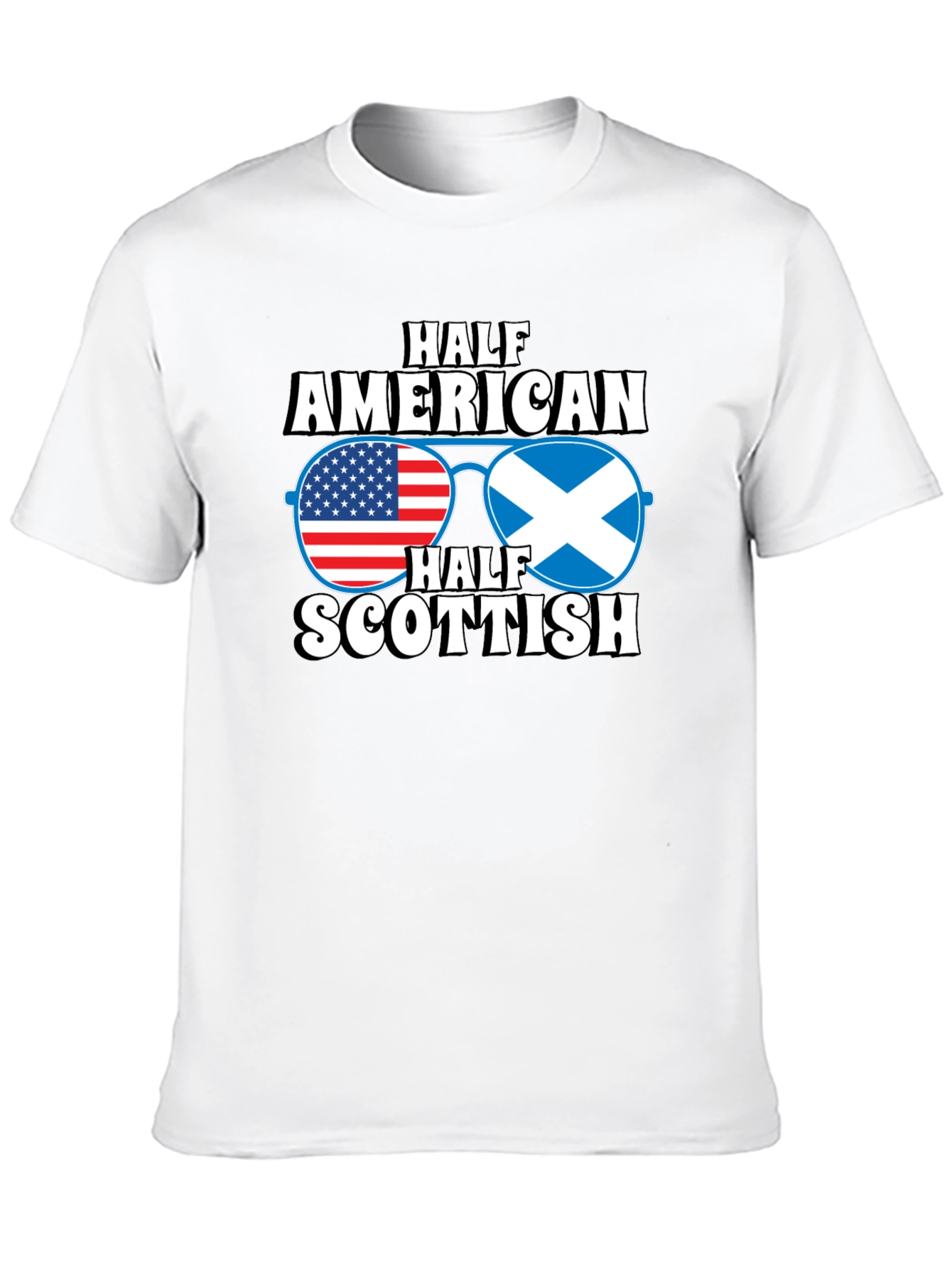 Half American Half Scottish Graphic T-Shirt