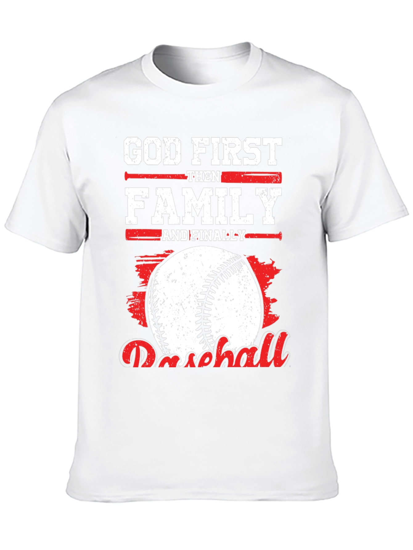 God First Family Then Baseball Graphic Tee