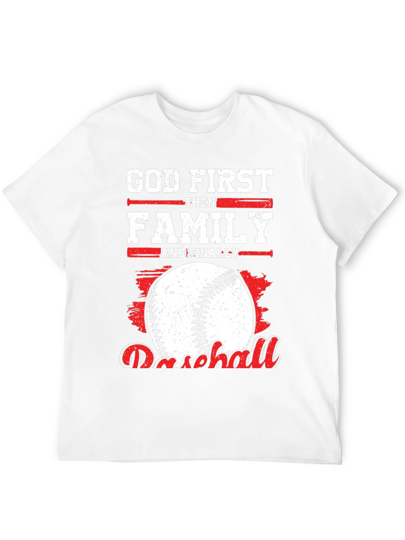 God First Family Then Baseball Graphic Tee