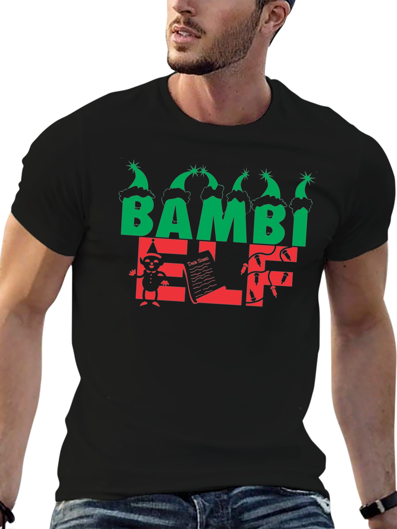 Bambi Elf Christmas T-Shirt - Holiday Gift