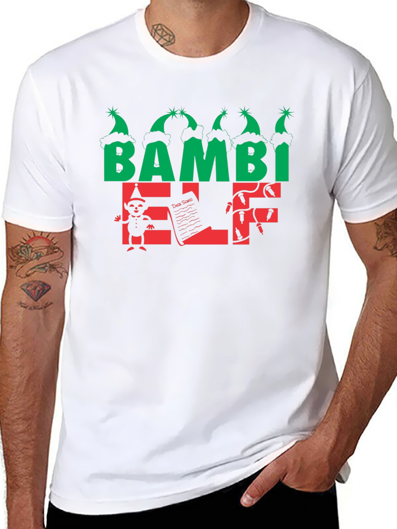 Bambi Elf Christmas T-Shirt - Holiday Gift