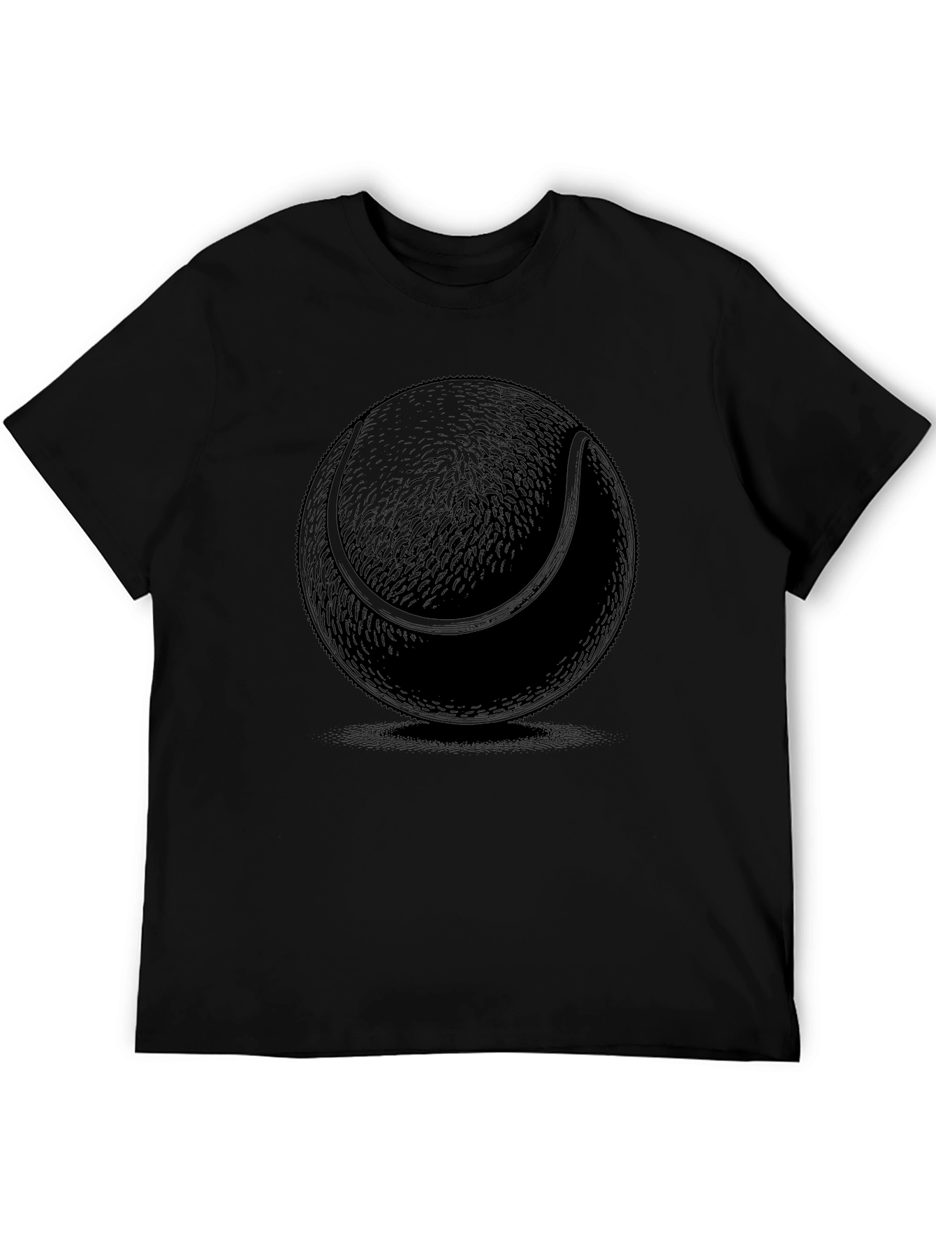 Mens Black Tennis Ball Graphic T-Shirt