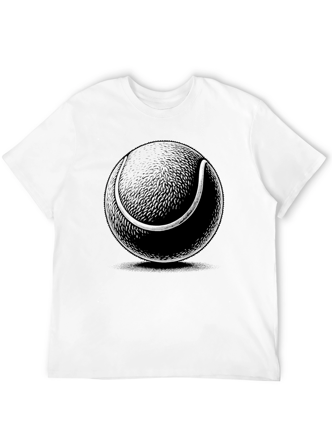 Mens Black Tennis Ball Graphic T-Shirt