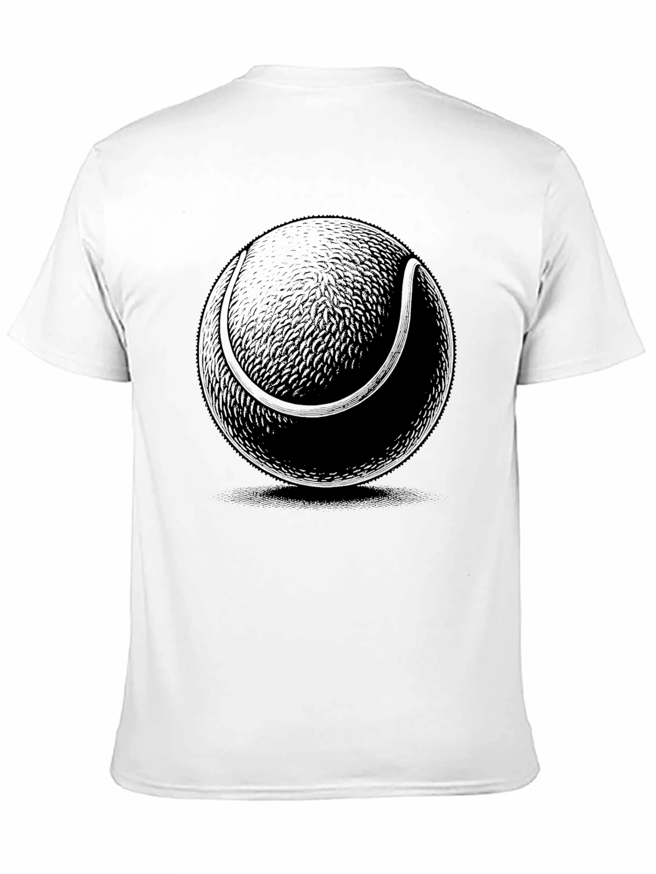 Mens Black Tennis Ball Graphic T-Shirt