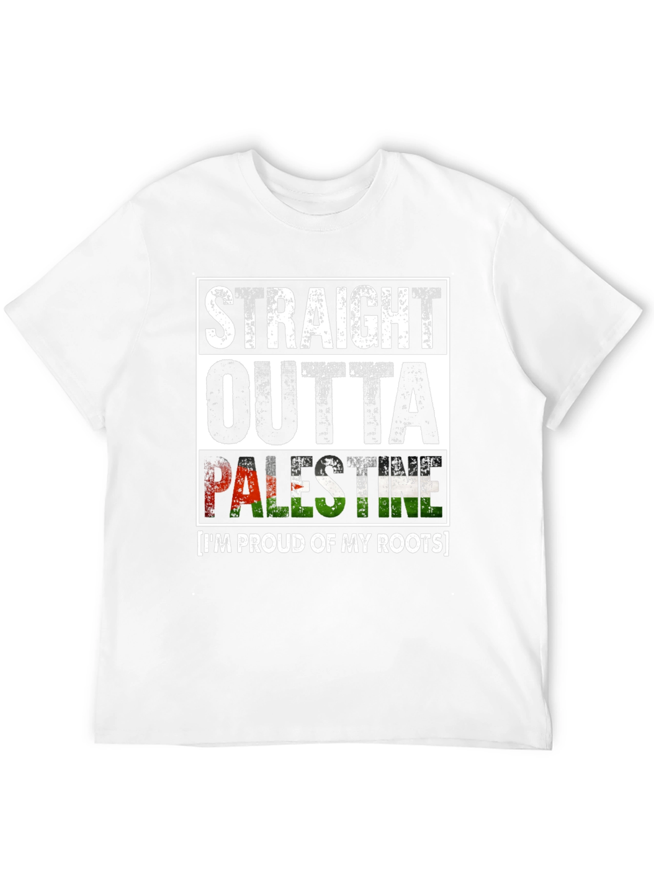 Straight Outta Palestine T-Shirt Proud Roots Graphic Tee