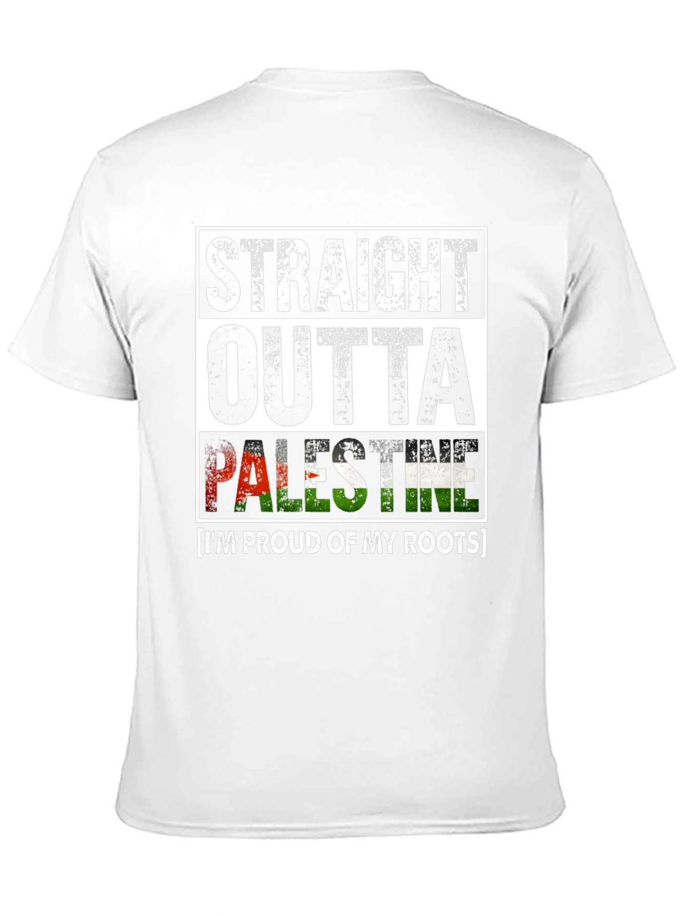Straight Outta Palestine T-Shirt Proud Roots Graphic Tee