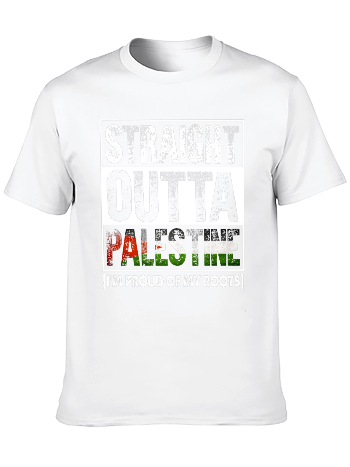 Straight Outta Palestine T-Shirt Proud Roots Graphic Tee