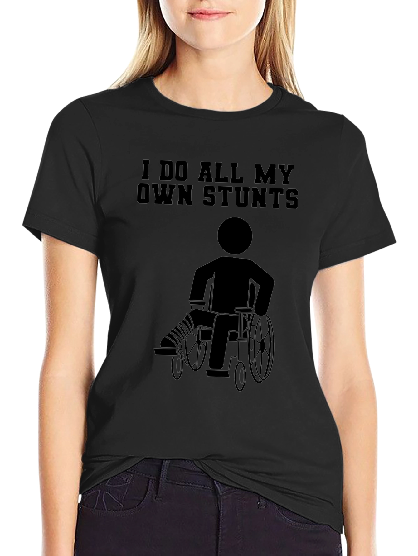 Funny Stuntman Wheelchair T-Shirt