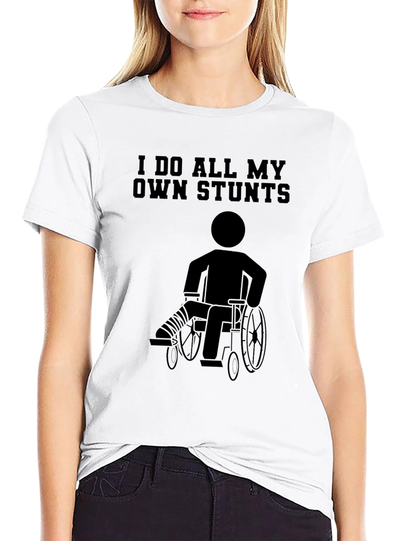 Funny Stuntman Wheelchair T-Shirt