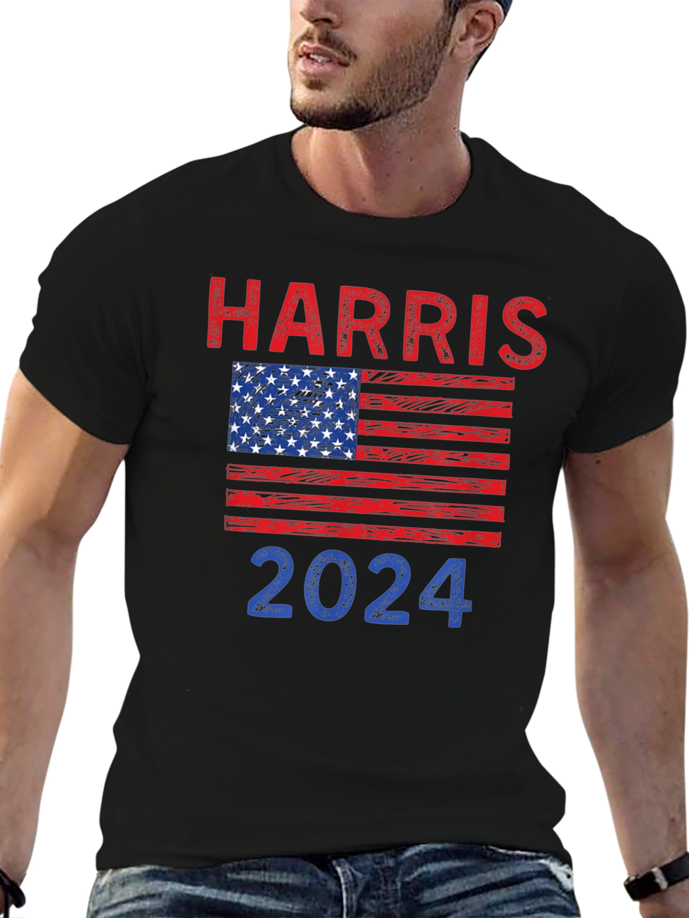 Harris 2024 USA Flag Graphic Tee