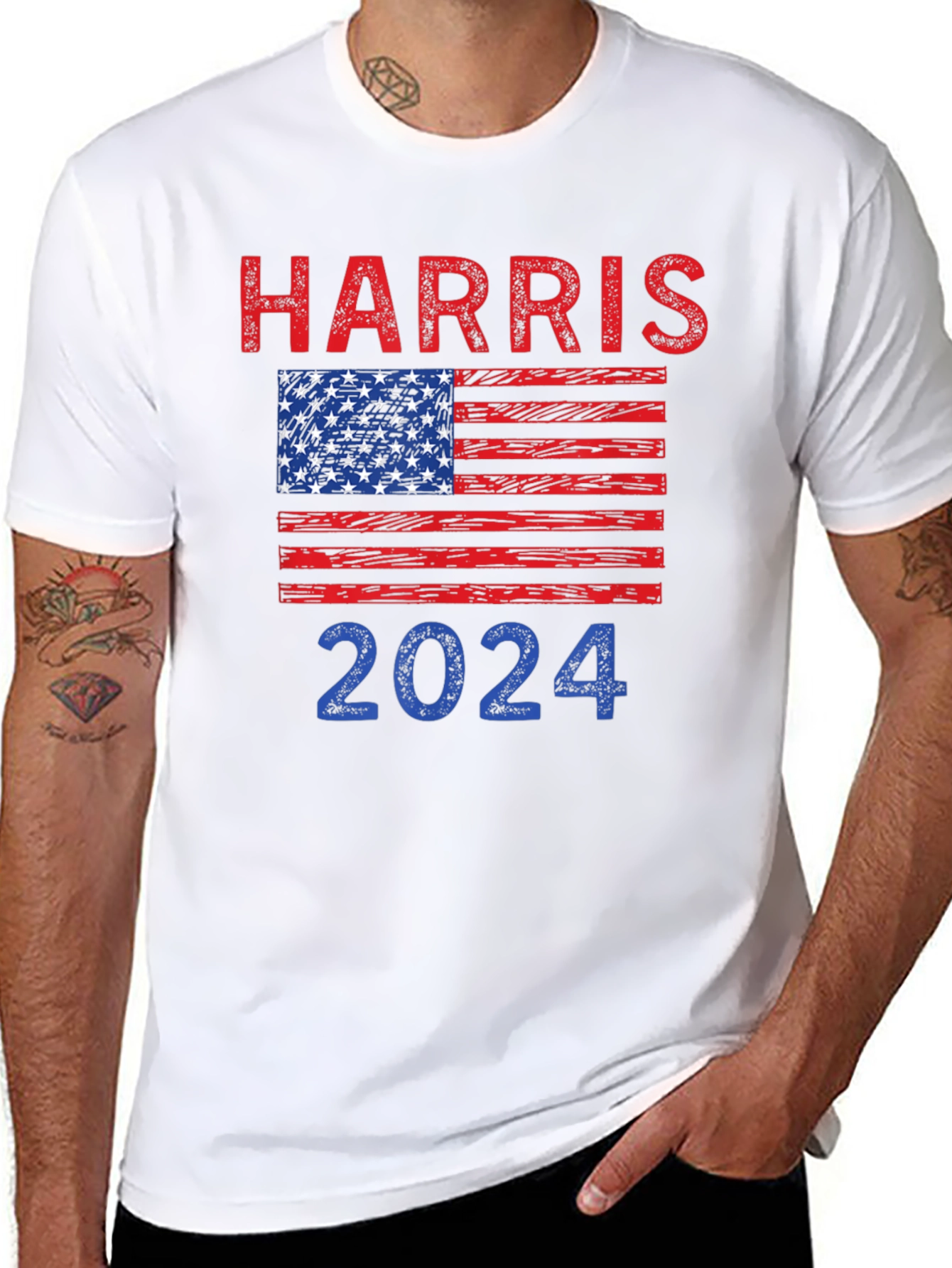 Harris 2024 USA Flag Graphic Tee