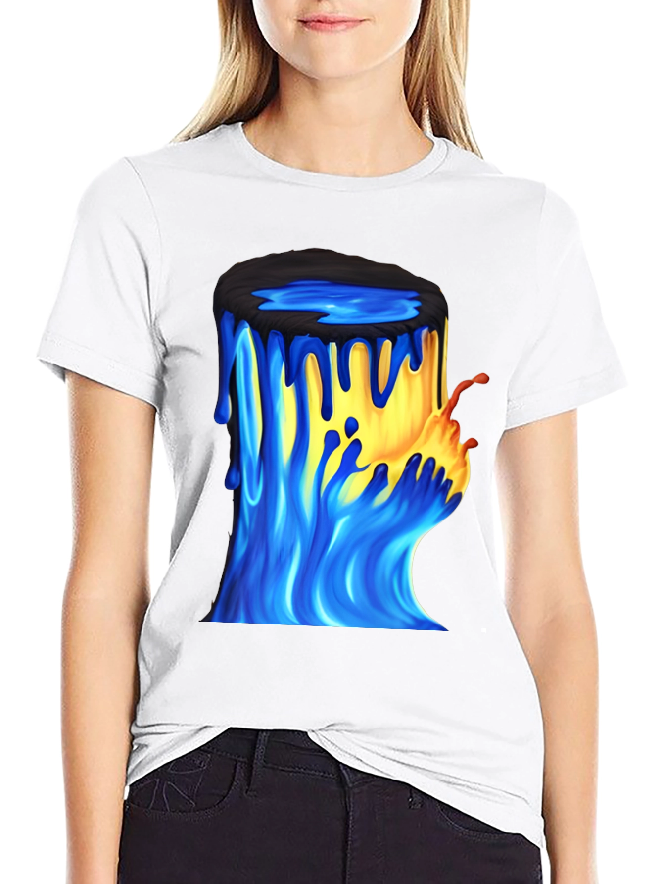 Paint Bucket Graphic Tee - Mens Black T-Shirt