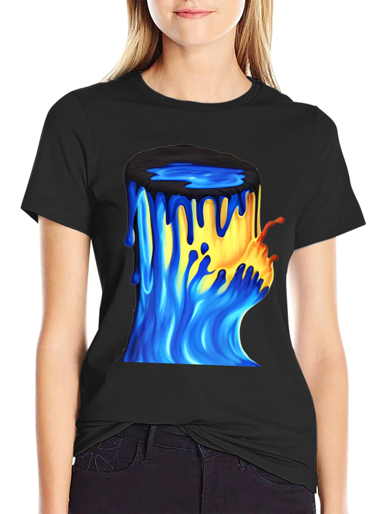 Paint Bucket Graphic Tee - Mens Black T-Shirt