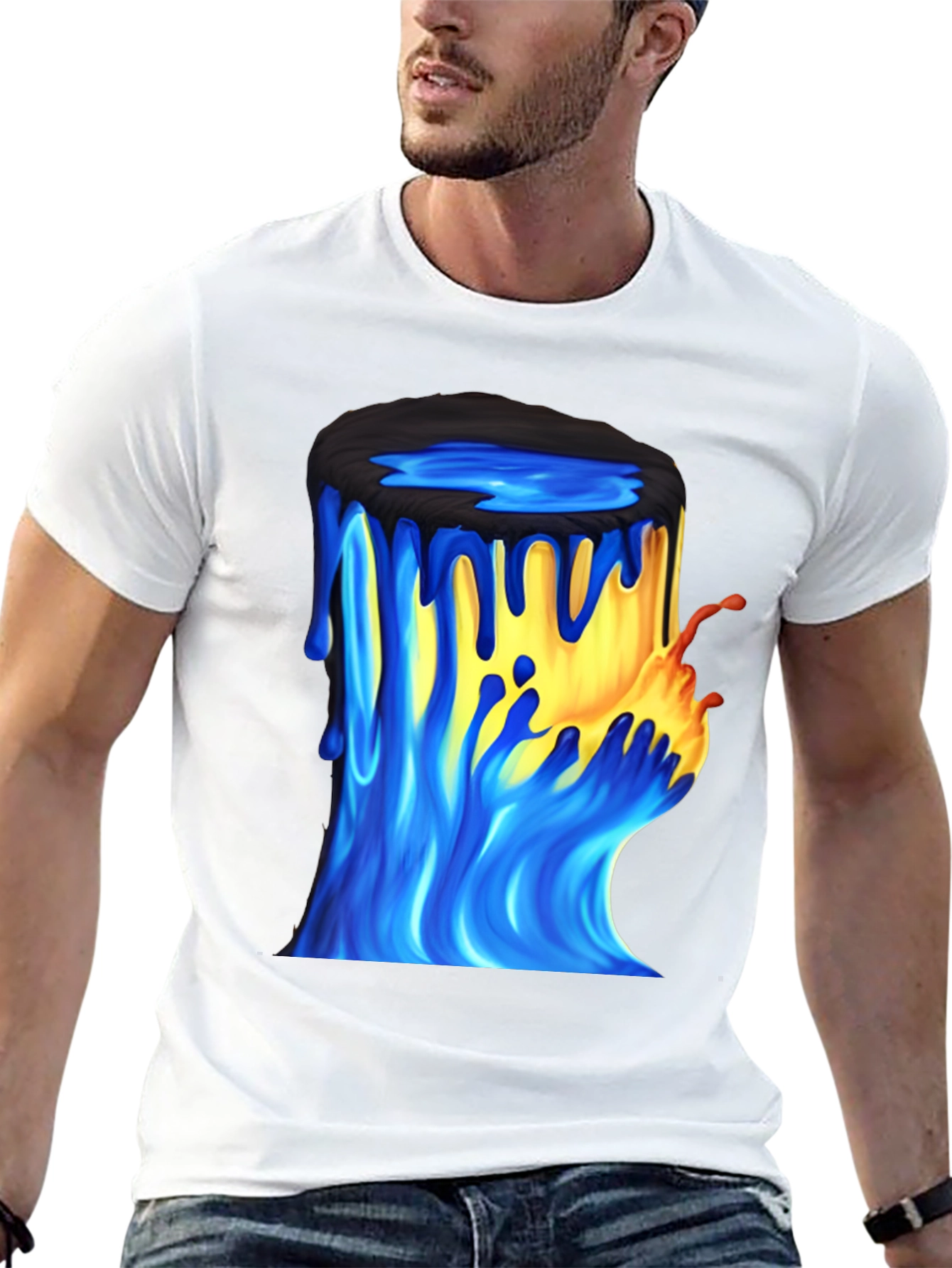 Paint Bucket Graphic Tee - Mens Black T-Shirt