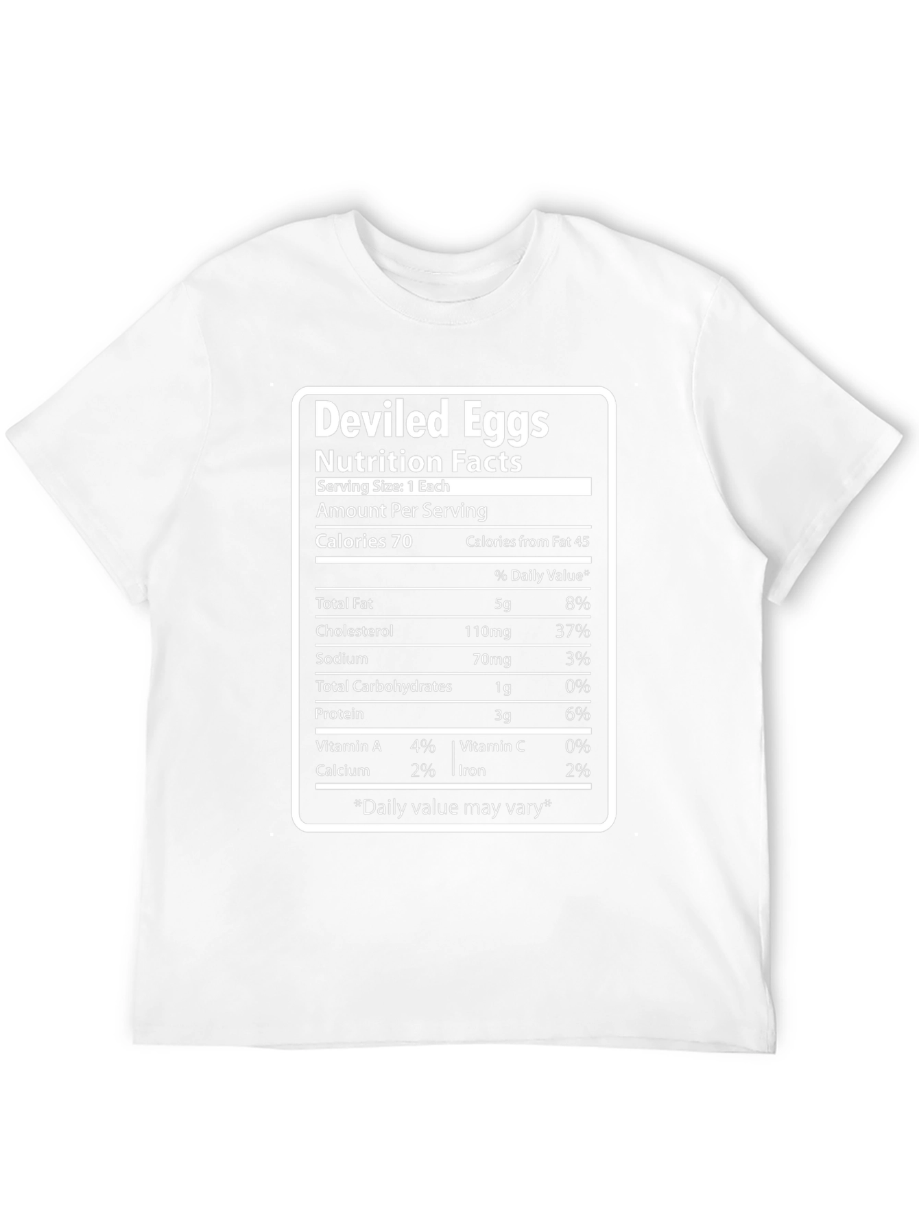 Deviled Eggs Nutrition Facts T-Shirt - Foodie Funny Tee