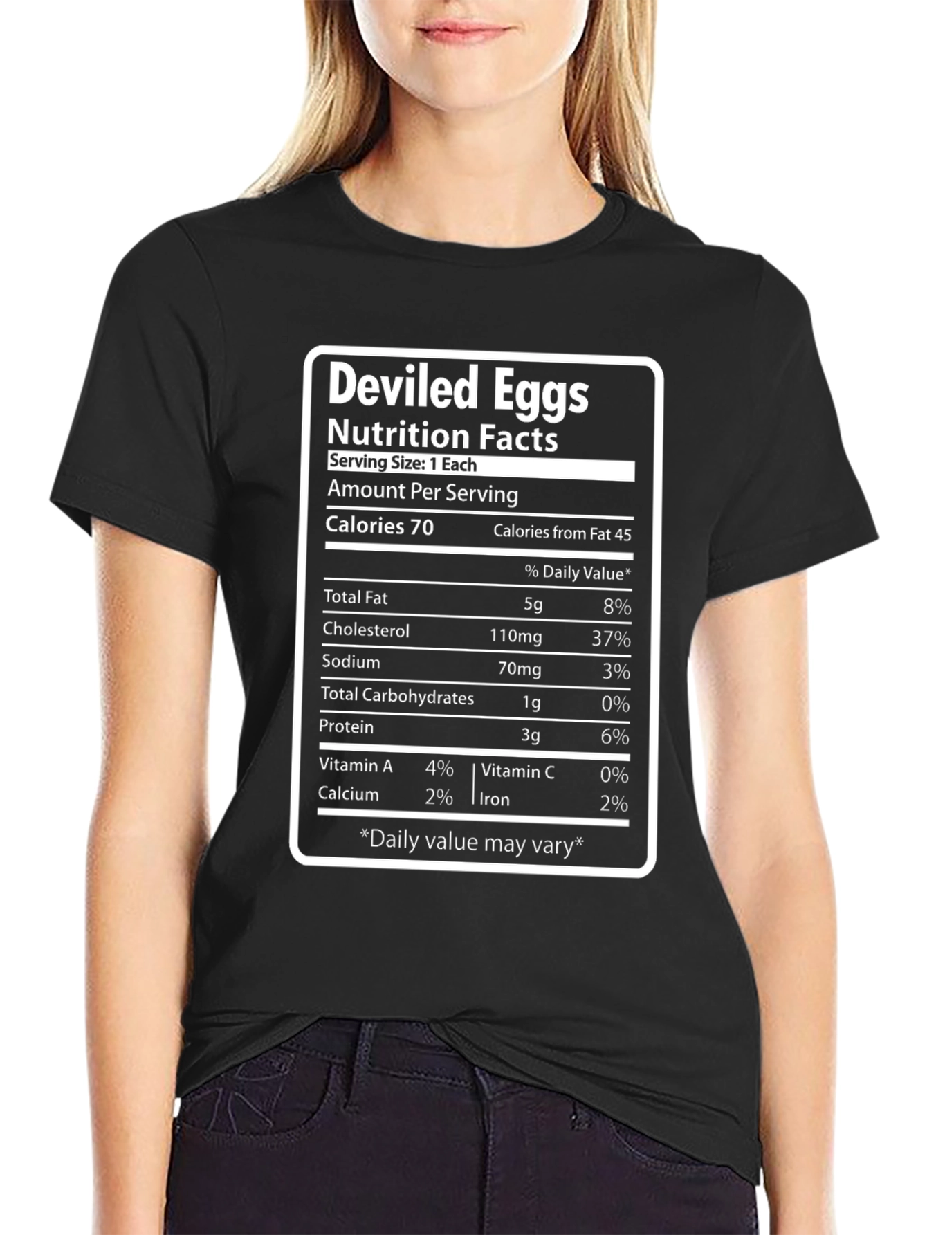 Deviled Eggs Nutrition Facts T-Shirt - Foodie Funny Tee