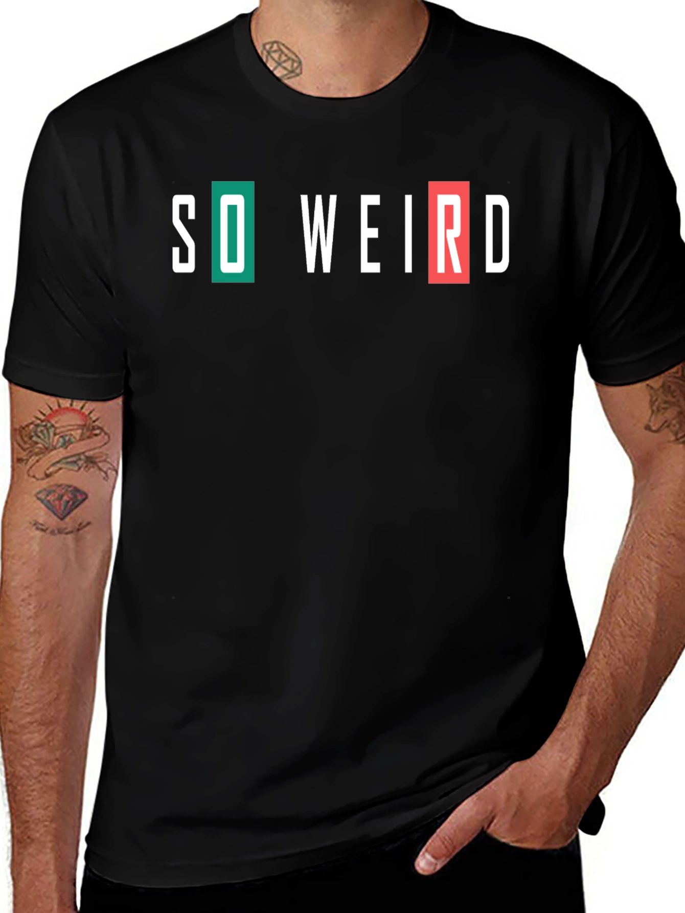 So Weird Graphic Tee - Mens Crew Neck T-Shirt