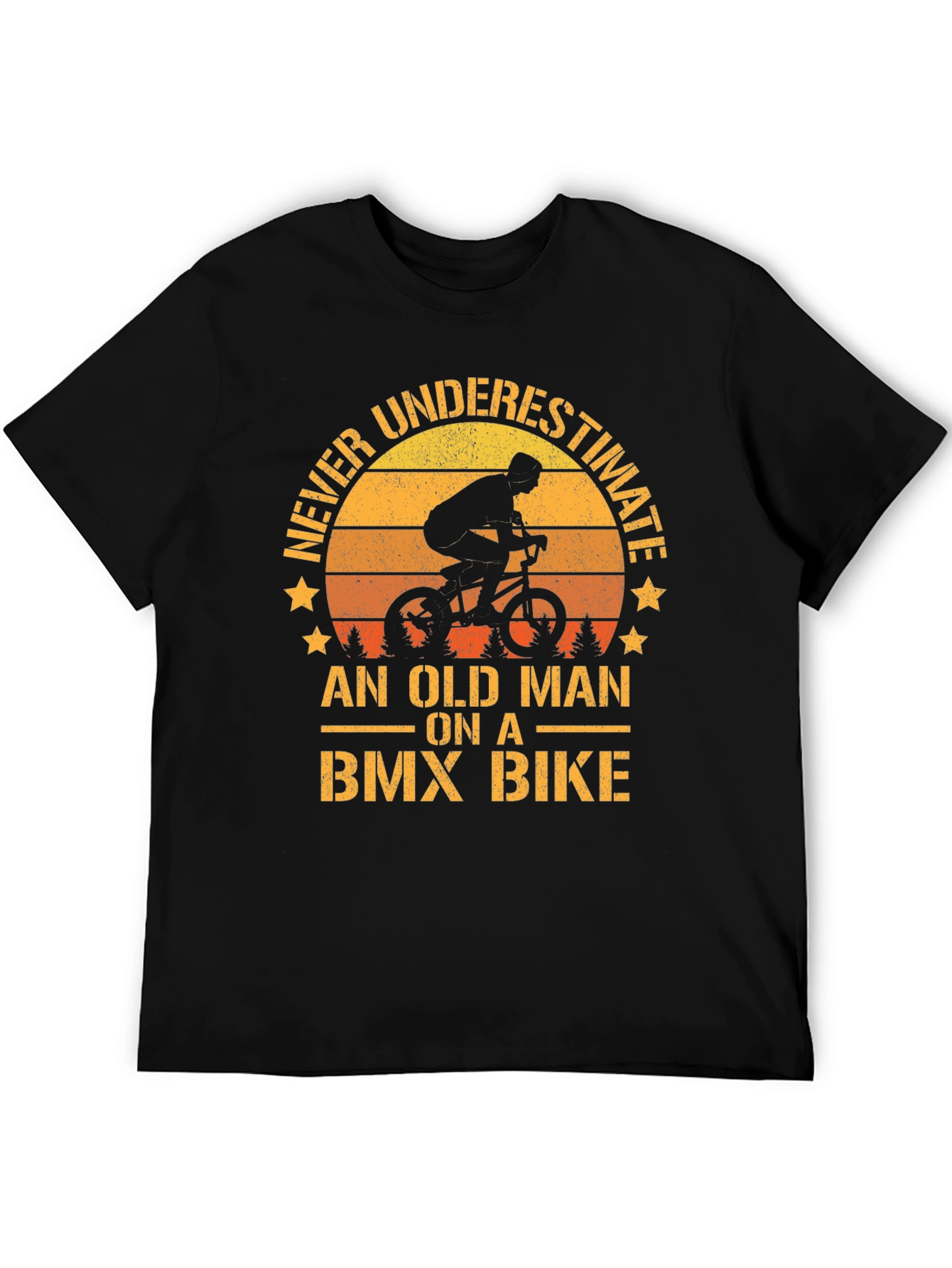Old Man BMX Bike T-Shirt - Never Underestimate!