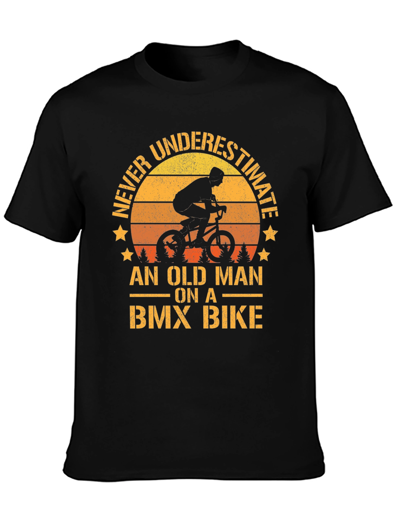 Old Man BMX Bike T-Shirt - Never Underestimate!