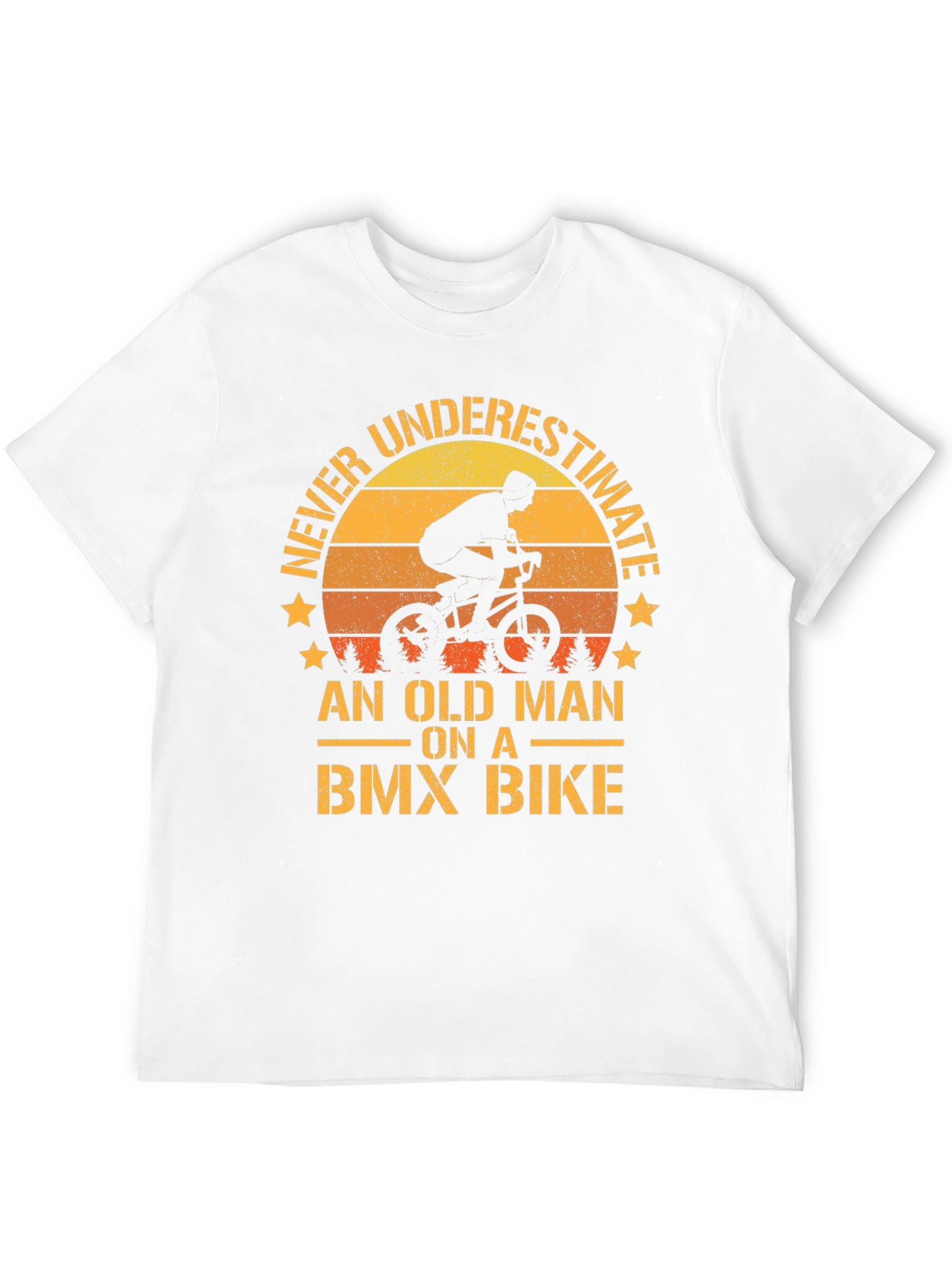 Old Man BMX Bike T-Shirt - Never Underestimate!