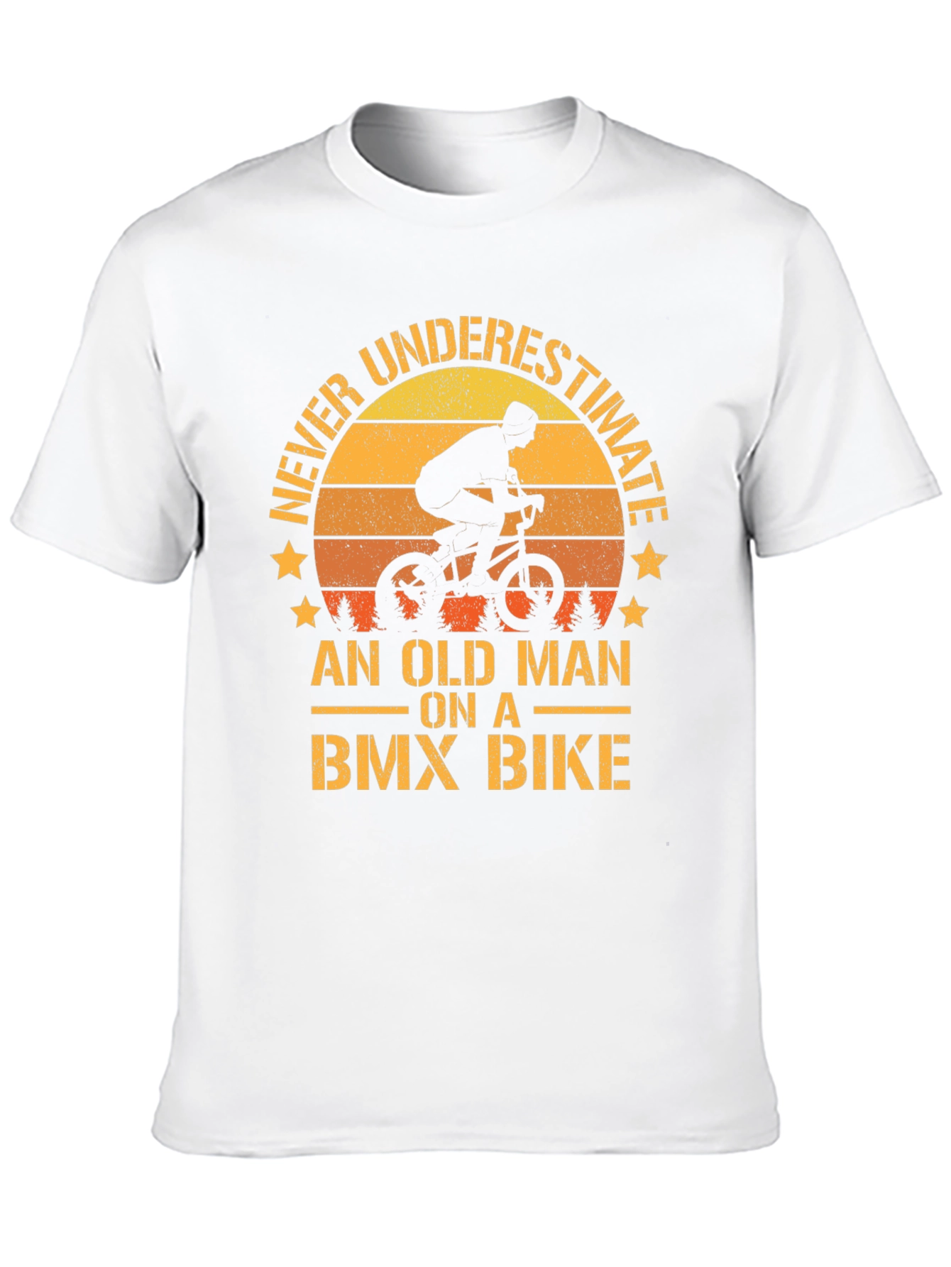 Old Man BMX Bike T-Shirt - Never Underestimate!