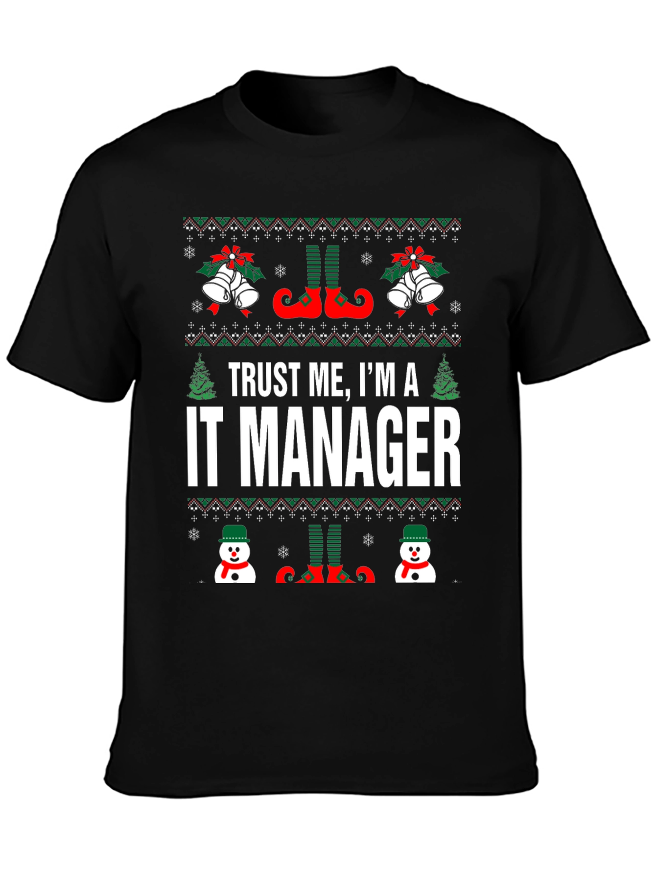 IT Manager Ugly Christmas Sweater T-Shirt