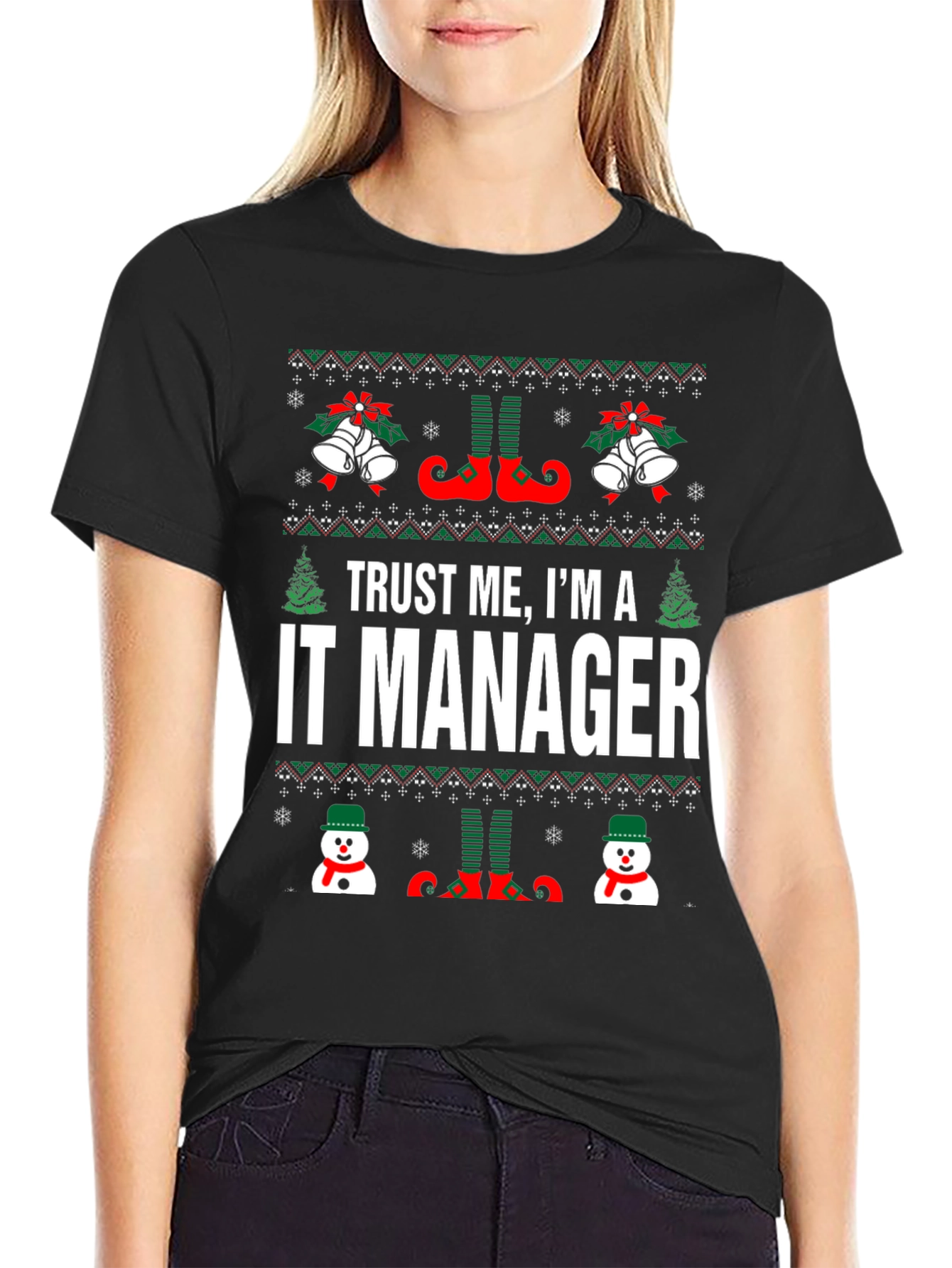 IT Manager Ugly Christmas Sweater T-Shirt