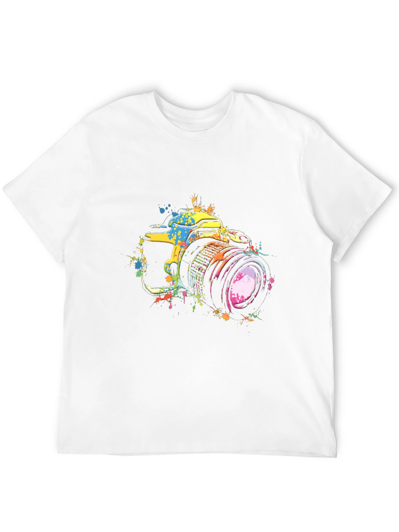 Camera Splatter T-Shirt - Artsy Photography Tee