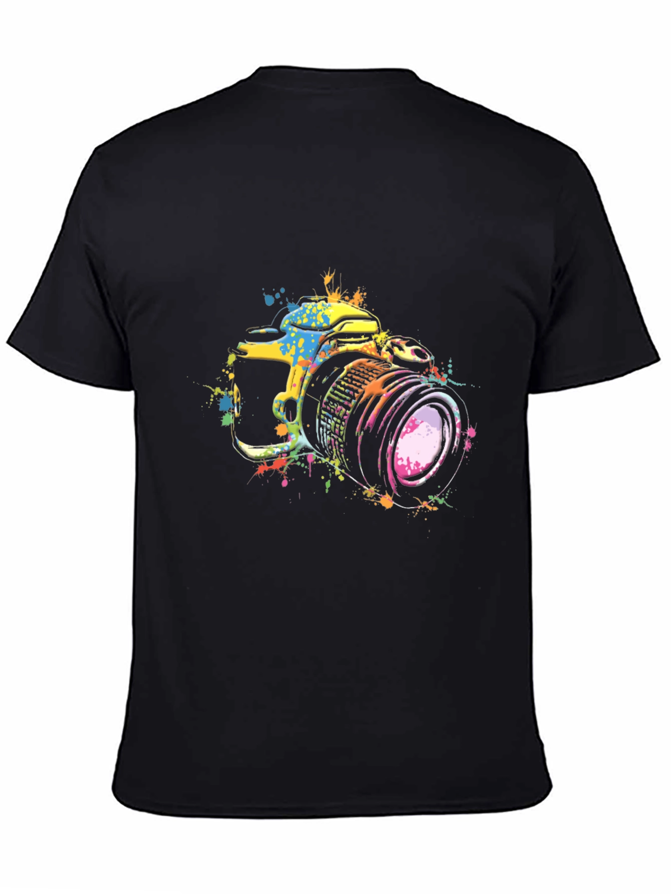 Camera Splatter T-Shirt - Artsy Photography Tee