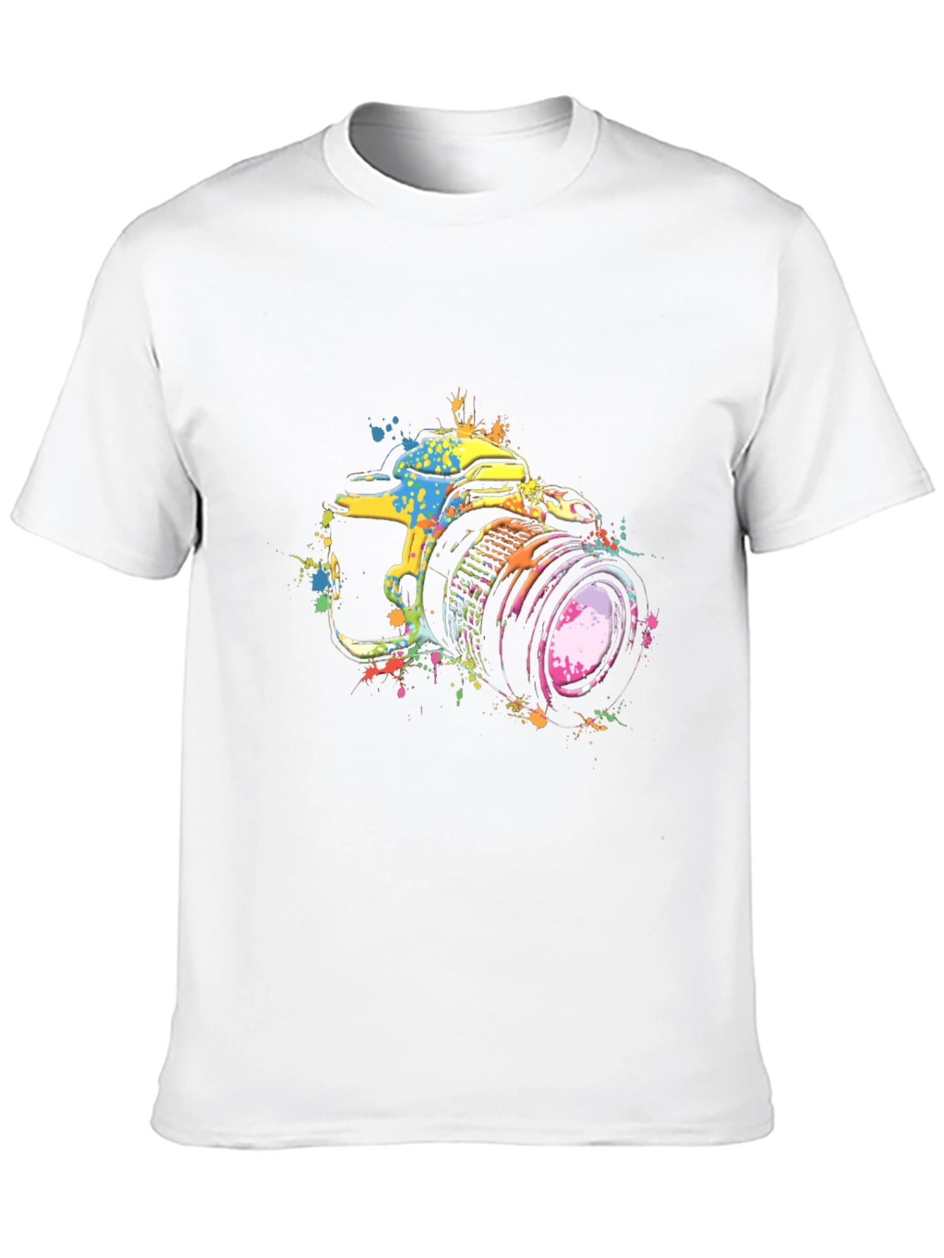Camera Splatter T-Shirt - Artsy Photography Tee
