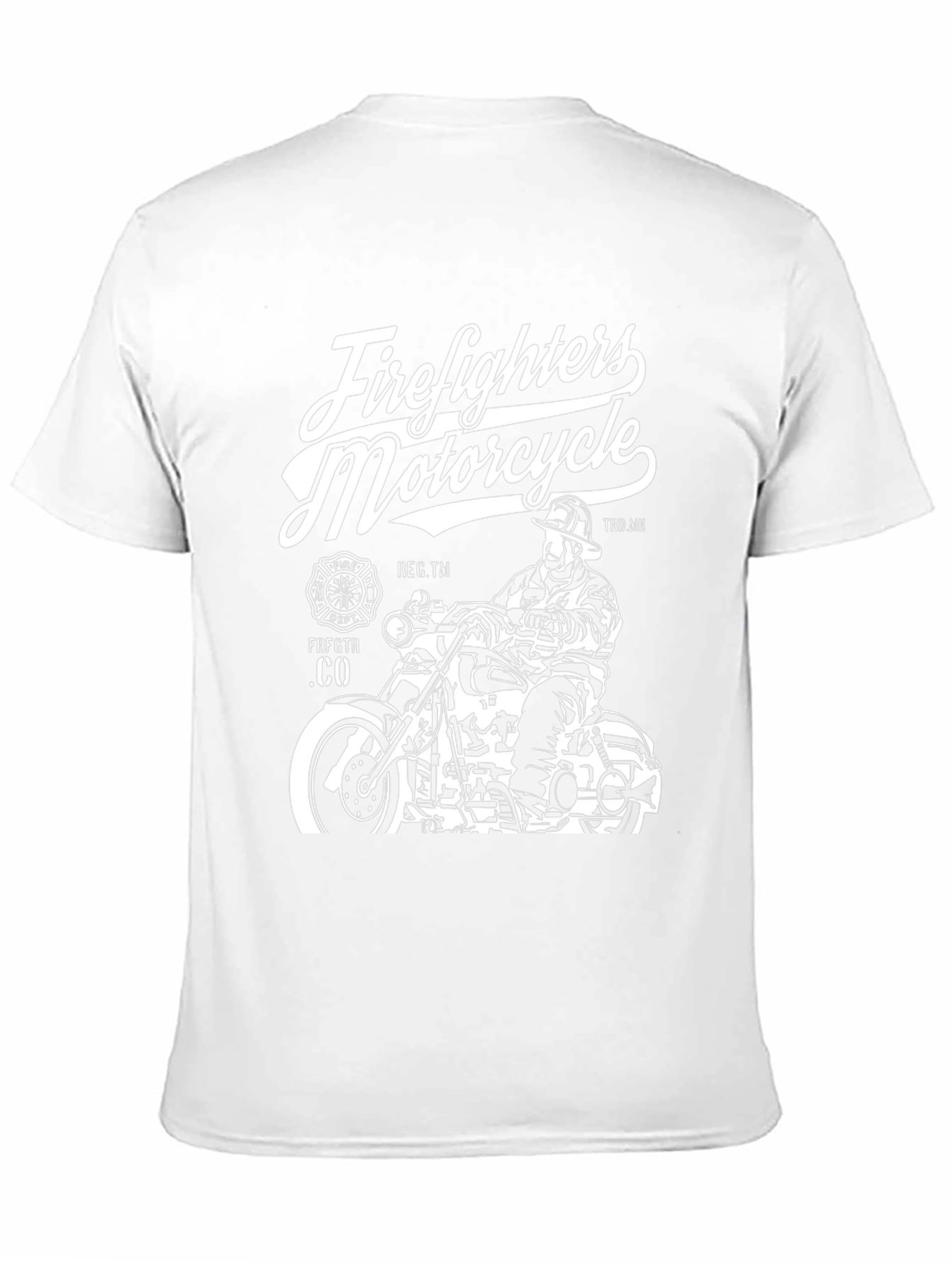 Firefighters Motorcycle T-Shirt - Black