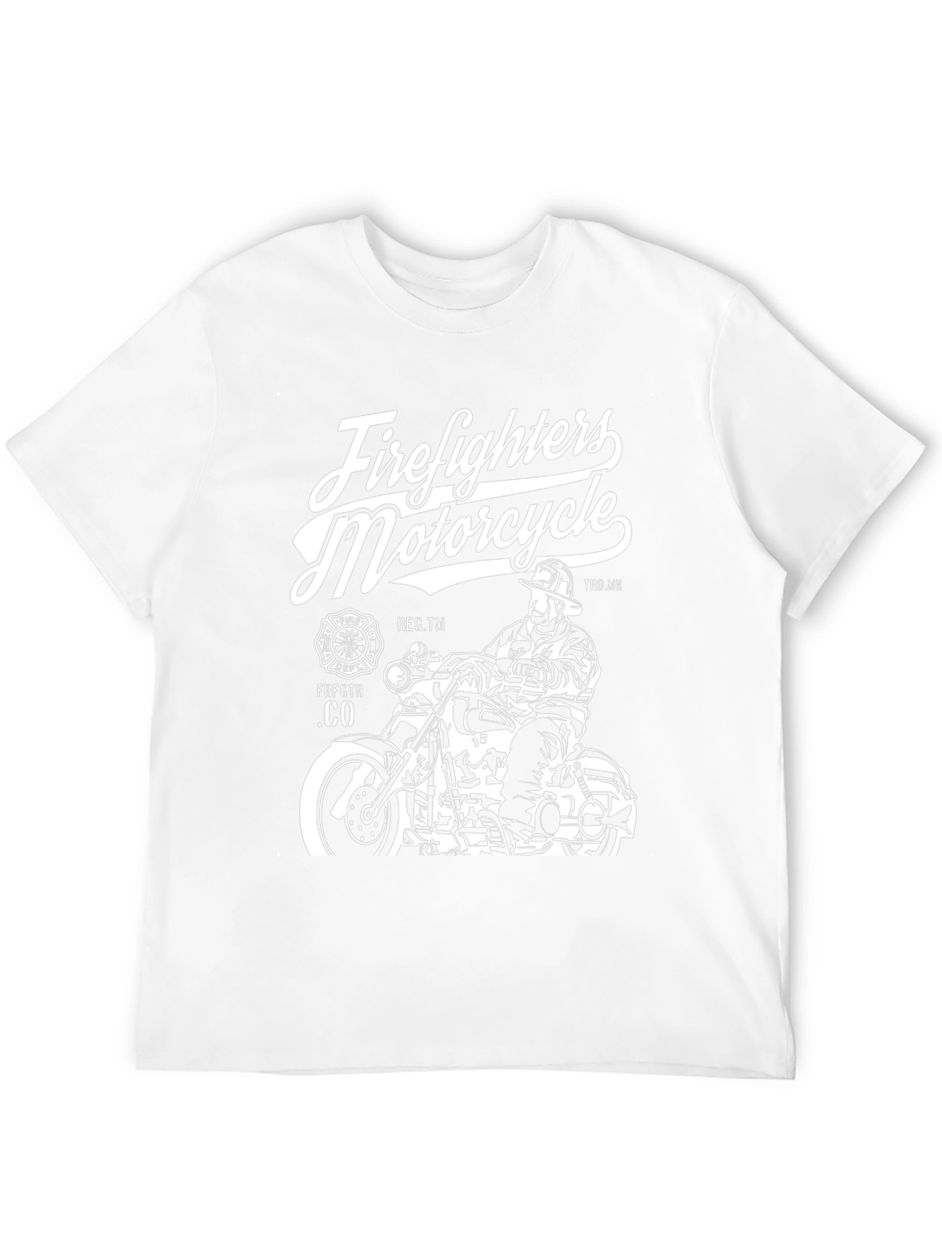 Firefighters Motorcycle T-Shirt - Black