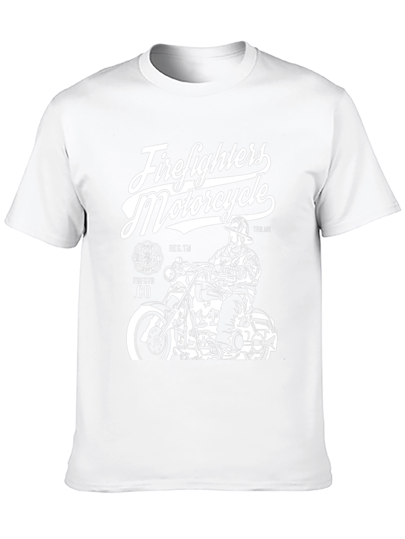 Firefighters Motorcycle T-Shirt - Black