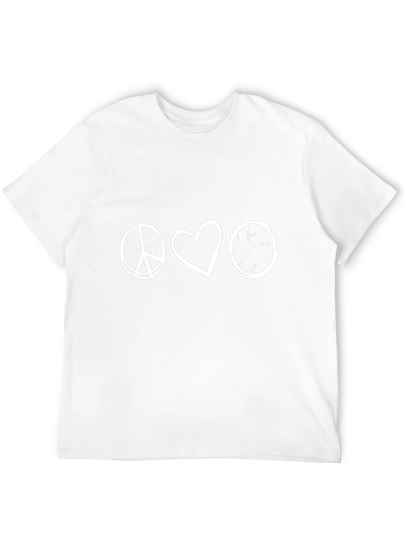 Peace Love Volleyball Graphic T-Shirt
