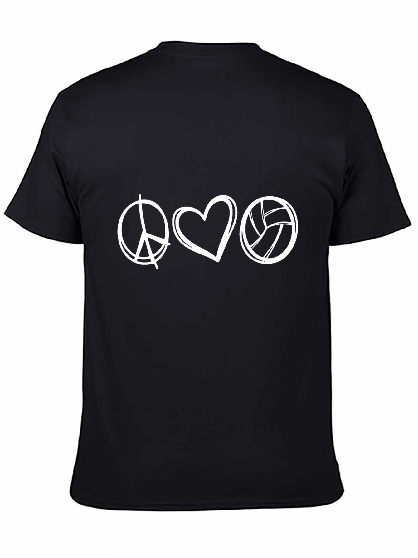 Peace Love Volleyball Graphic T-Shirt