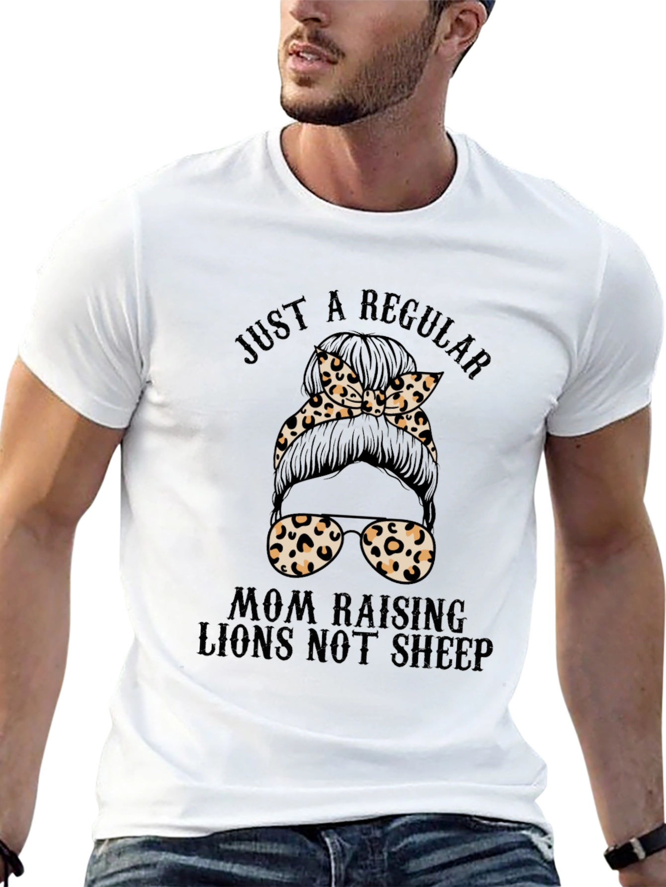 Leopard Print Mom Life T-Shirt