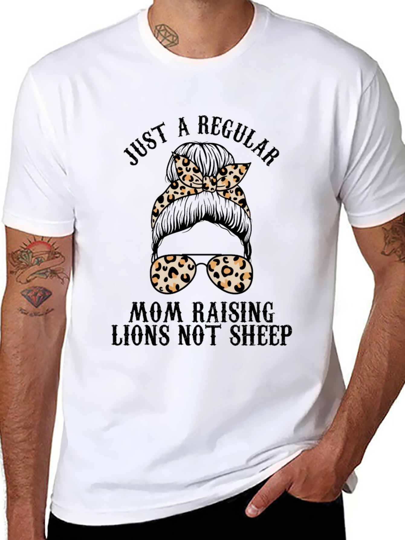 Leopard Print Mom Life T-Shirt