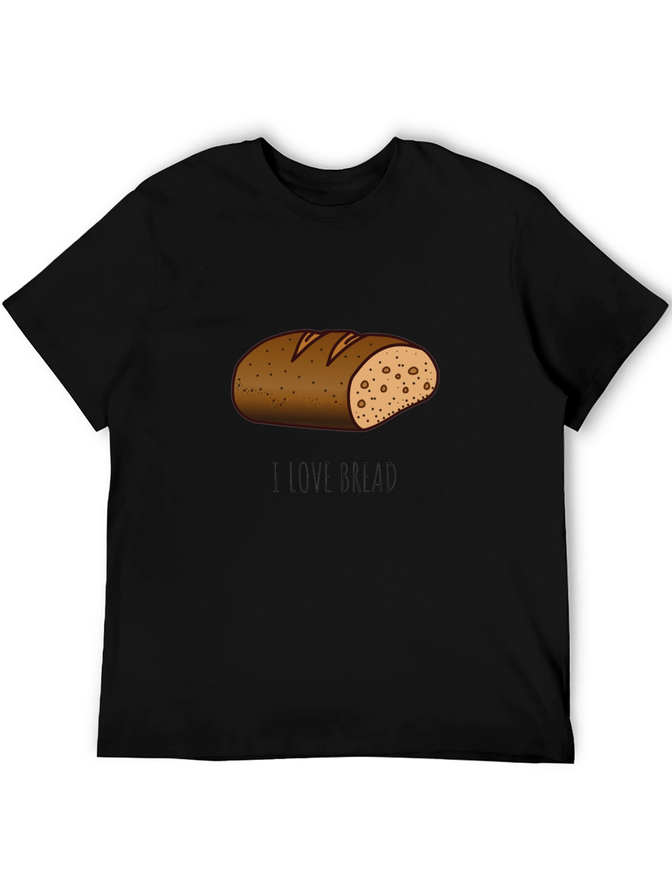 I Love Bread T-Shirt Funny Cartoon Loaf Tee