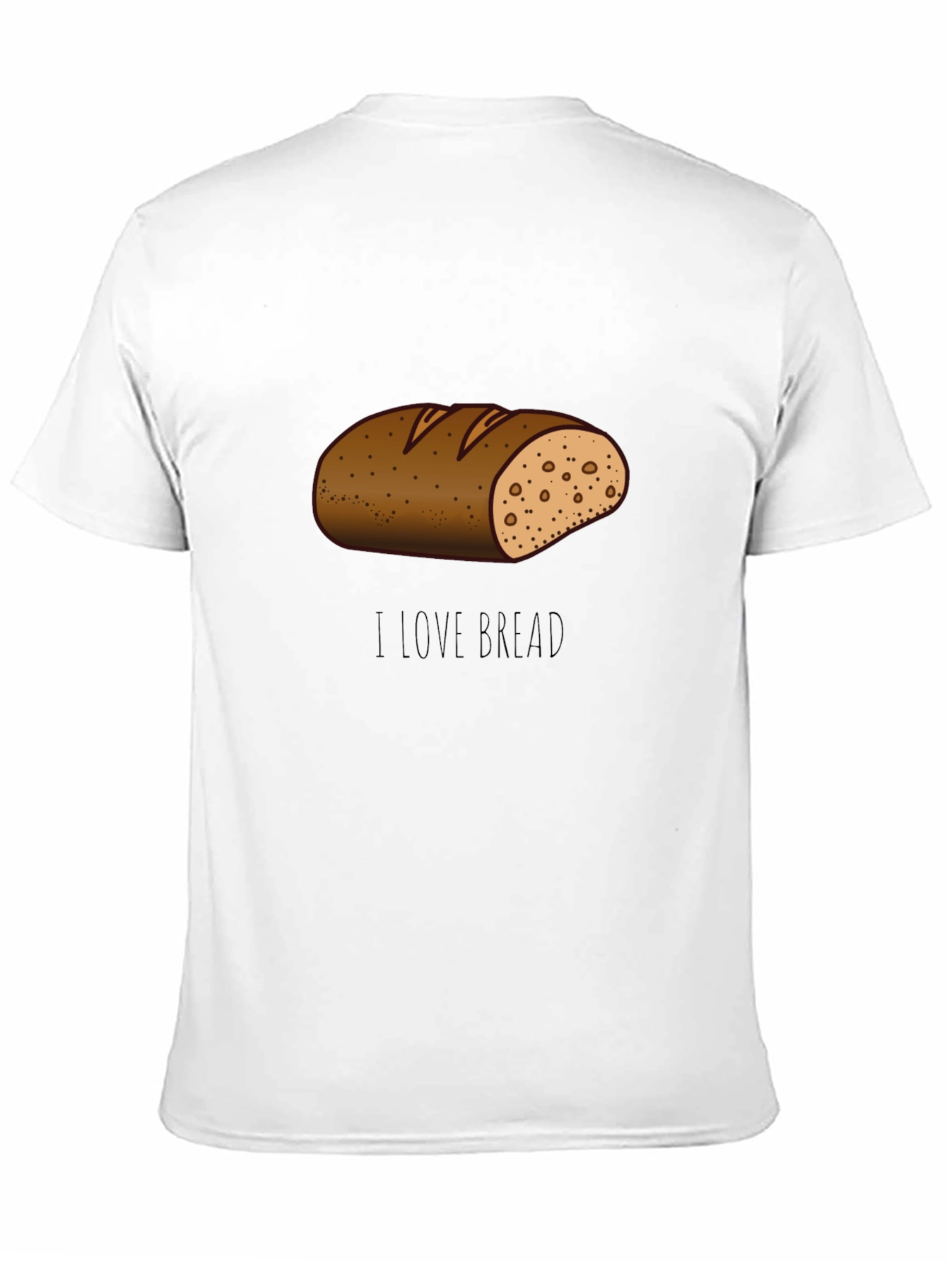 I Love Bread T-Shirt Funny Cartoon Loaf Tee
